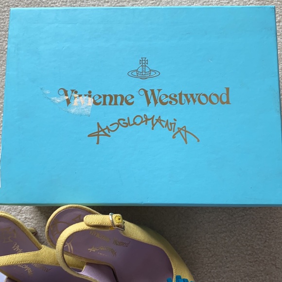 ✨RARE ✨ Vivienne Westwood Canvas Platform Slingback Pumps - Picture 9 of 14